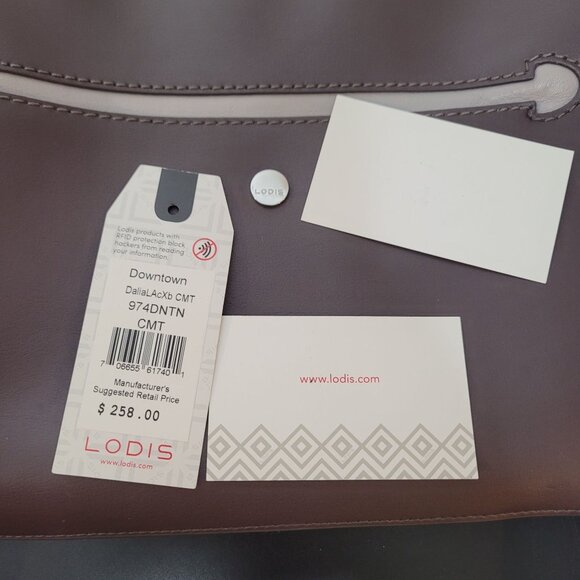 Lodis Downtown Dalia LAcXb CMT Italian Leather RFID Crossbody Bag - Picture 12 of 13